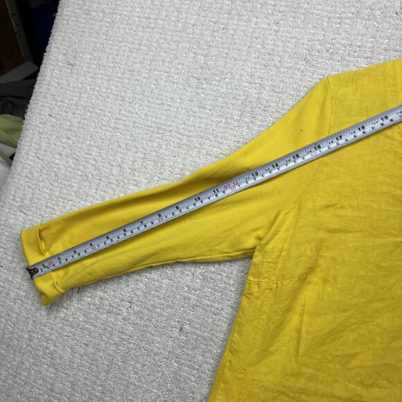 Sandwich Amsterdam Studio Linen Longline Henley Tunic Bright Yellow Women Sz 36 - Picture 10 of 15